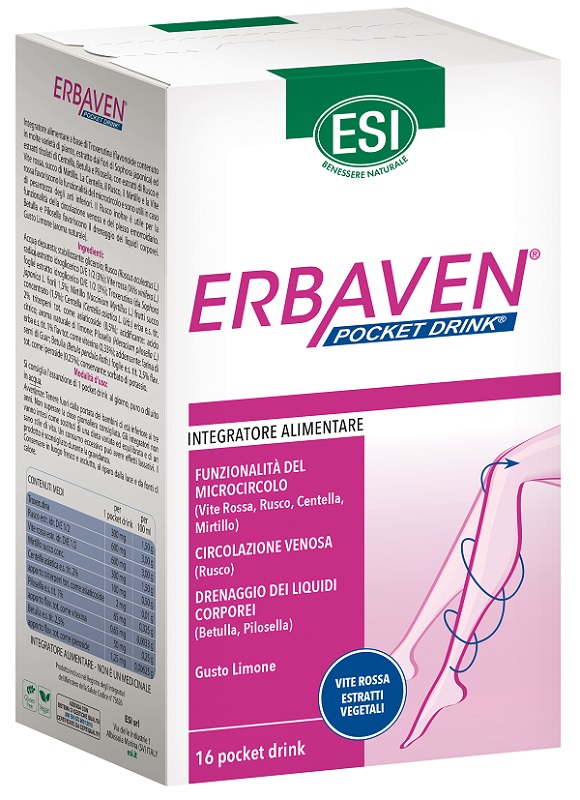 ESI ERBAVEN 16 POCKET DRINK X 20 ML GUSTO LIMONE - Farmaunclick.it