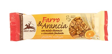 BARRETTA AL FARRO/ARANCIA BIO ALCE NERO 20 G - Farmaunclick.it