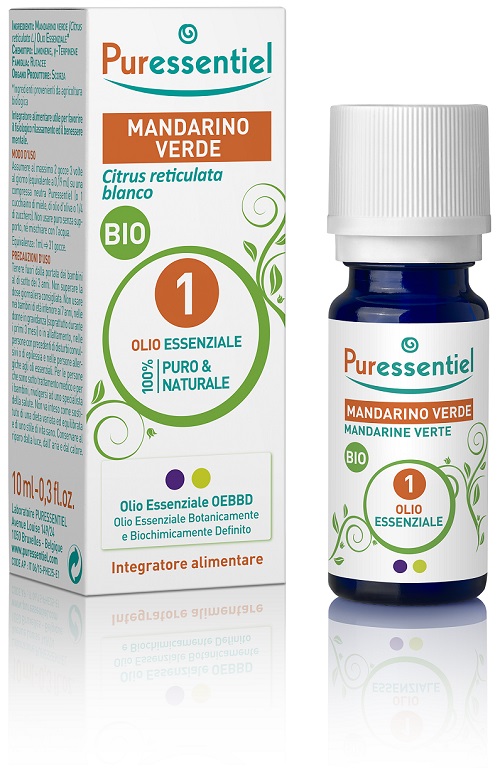 PURESSENTIEL MANDARINO VERDE OLIO ESSENZIALE BIO 10 ML - Farmaunclick.it