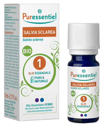 PURESSENTIEL SALVIA SCLAREA OLIO ESSENZIALE BIO 10 ML - Farmaunclick.it
