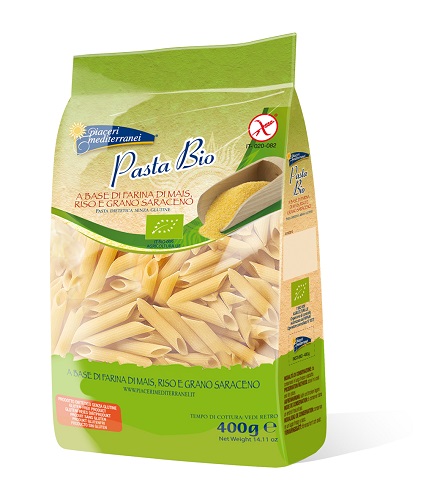 PIACERI MEDITERRANEI PENNE RIGATE BIO 400 G - Farmaunclick.it