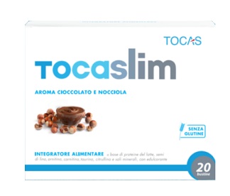 TOCASLIM CREMA DI CIOCCOLATO E NOCCIOLA 20 BUSTE DA 18 G - Farmaunclick.it