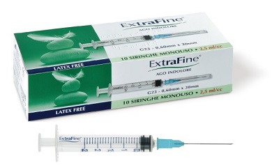 SIRINGA IPODERMICA EXTRAFINE 2,5 CC G23 0,60X30 10 PEZZI - Farmaunclick.it