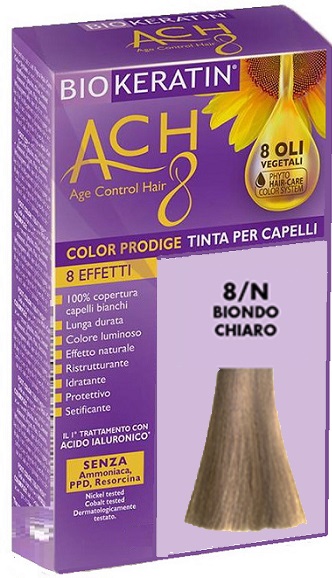 BIOKERATIN ACH8 COLOR PRODIGE 8/N BIONDO CHIARO - Farmaunclick.it
