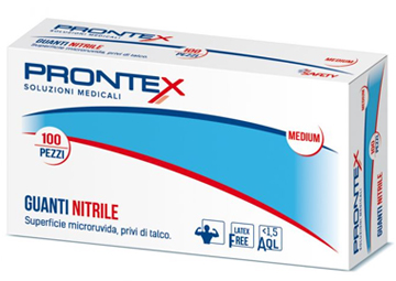 PRONTEX GUANTO IN NITRILE SENZA POLVERE M 7/8 100 PEZZI - Farmaunclick.it