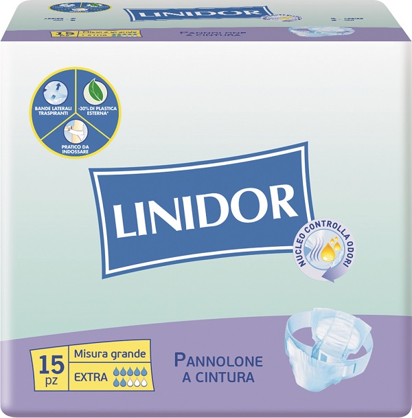 PANNOLONE LINIDOR A CINTURA EXTRA MISURA GRANDE 15 PEZZI - Farmaunclick.it