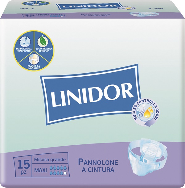 PANNOLONE LINIDOR A CINTURA MAXI MISURA GRANDE 15 PEZZI - Farmaunclick.it