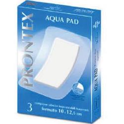 GARZA COMPRESSA PRONTEX AQUA PAD 10X12,5 CM 3 PEZZI - Farmaunclick.it