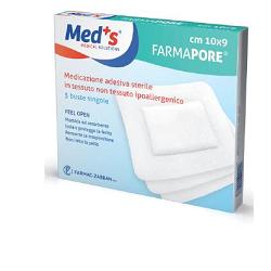 CEROTTO STERILE CON TAMPONE DI GARZA CENTRALE E BORDI ADESIVI MEDS FARMAPORE 6X9 CM 50 PEZZI - Farmaunclick.it