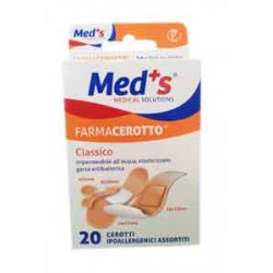 CEROTTO MEDS STRIPS POLIURETANO IPOALLERGENICO CLASSICO ASSORTITI 20 PEZZI - Farmaunclick.it
