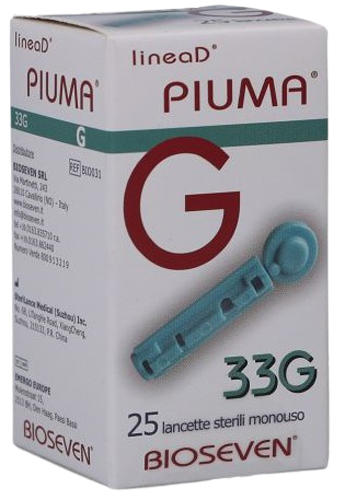 LANCETTE PUNGIDITO LINEA D PIUMA GAUGE 33 25 PEZZI - Farmaunclick.it