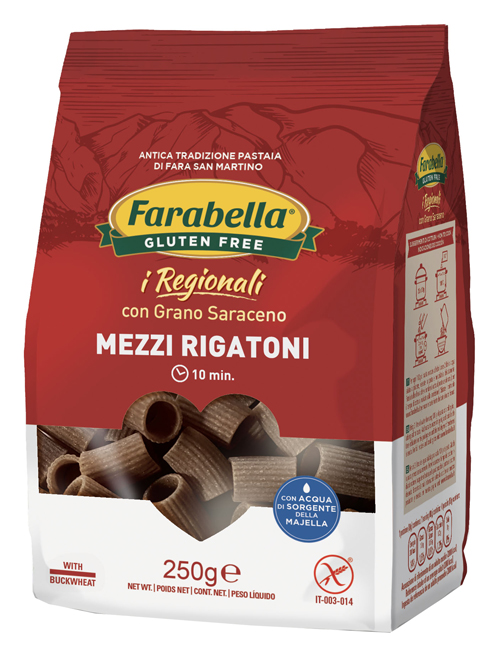 FARABELLA MEZZI RIGATONI AL GRANO SARACENO 250 G - Farmaunclick.it