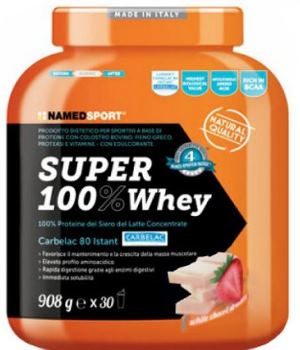 SUPER100% WHEY SMOOTH WHITE CHOCO/STRAWBERRY 908 G - Farmaunclick.it
