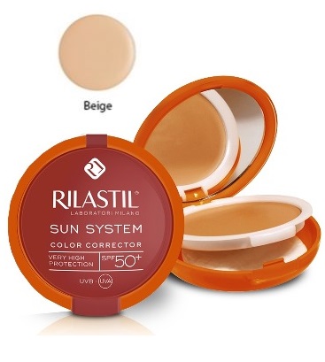 RILASTIL SUN SYSTEM PHOTO PROTECTION THERAPY SPF50+ COMPATTO BEIGE 10 ML - Farmaunclick.it