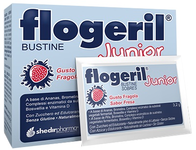 FLOGERIL JUNIOR FRAGOLA 20 BUSTINE - Farmaunclick.it