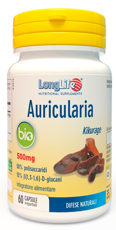 LONGLIFE AURICULARIA BIO 60 CAPSULE - Farmaunclick.it