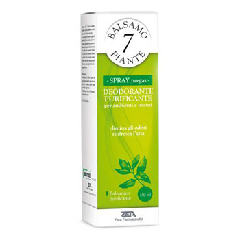 BALSAMO DELLE 7 PIANTE BALSAMICO DEODORANTE PURIFICANTE PER AMBIENTI E TESSUTI POMPA SPRAY + ASTUCCIO 180 ML - Farmaunclick.it