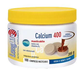 LONGLIFE CALCIUM CACAO 100 COMPRESSE 400 MG - Farmaunclick.it