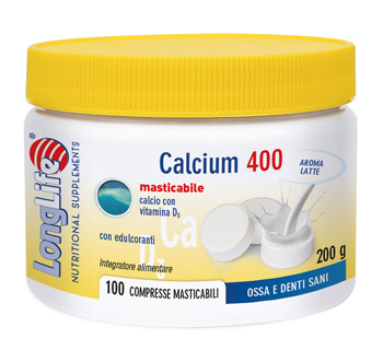 LONGLIFE CALCIUM LATTE 100 COMPRESSE 400 MG - Farmaunclick.it