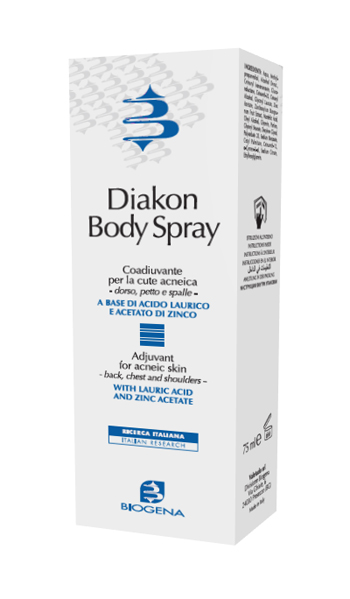 DIAKON BODY SPRAY COADIUVANTE CUTE ACNEICA DORSO PETTO E SPALLE 75 ML - Farmaunclick.it