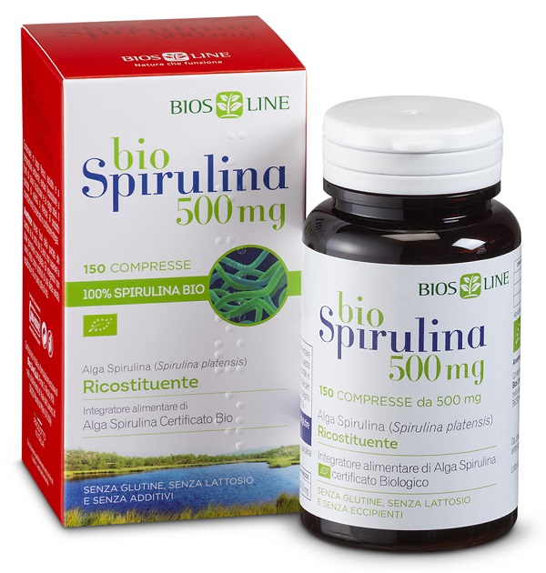 BIOSLINE BIOSPIRULINA 500 NEW 150 COMPRESSE CERT ECOCERT - Farmaunclick.it