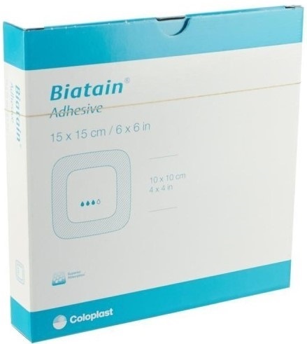 MEDICAZIONE BIATAIN IN SCHIUMA DI POLIURETANO CON IDROCOLLOIDE E BORDO ADESIVO 7,5X7,5 CM 10 PEZZI - Farmaunclick.it
