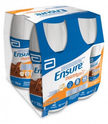 ENSURE NUTRIVIGOR CIOCCOLATO 4 BOTTIGLIE DA 220 ML - Farmaunclick.it