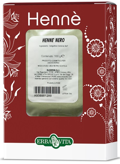 HENNE COLORANTE CAPELLI NERO 100 G - Farmaunclick.it