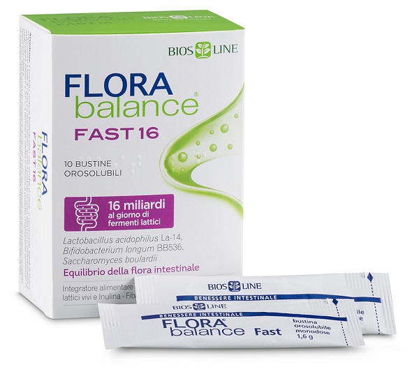 BIOSLINE FLORABALANCE FAST 10 BUSTINE OROSOLUBILI - Farmaunclick.it