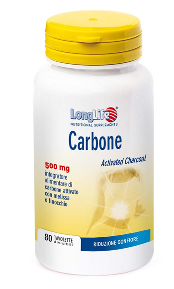 LONGLIFE CARBONE ATTIVATO 80 TAVOLETTE DIVISIBILI - Farmaunclick.it