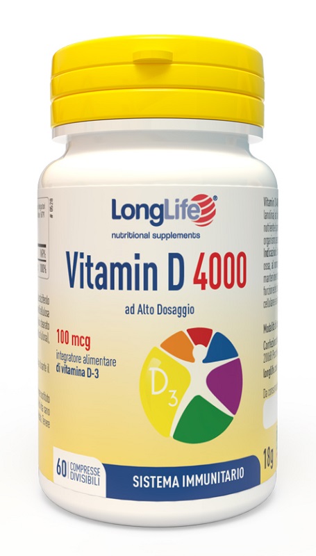 LONGLIFE VITAMIN D 4000UI 60 COMPRESSE - Farmaunclick.it