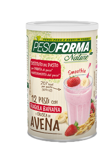 PESOFORMA NATURE SMOOTHIE FRAGOLA BANANA POLVERE 420 G - Farmaunclick.it