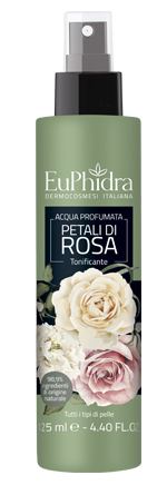 EUPHIDRA ACQUA PROFUMATA ROSA IN FLACONE CON ETICHETTA POMPA SPRAY - Farmaunclick.it