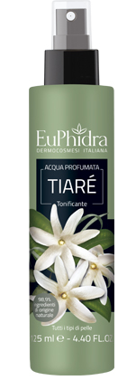 EUPHIDRA ACQUA PROFUMATA TIARE' IN FLACONE CON ETICHETTA POMPA SPRAY - Farmaunclick.it