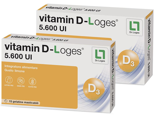 VITAMIN D-LOGES 30 GELATINE MASTICABILI GUSTO LIMONE 42 G - Farmaunclick.it