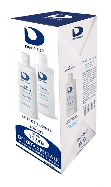 DERMON BIPACCO LATTE DETERGENTE 200 ML + TONICO 200 ML - Farmaunclick.it