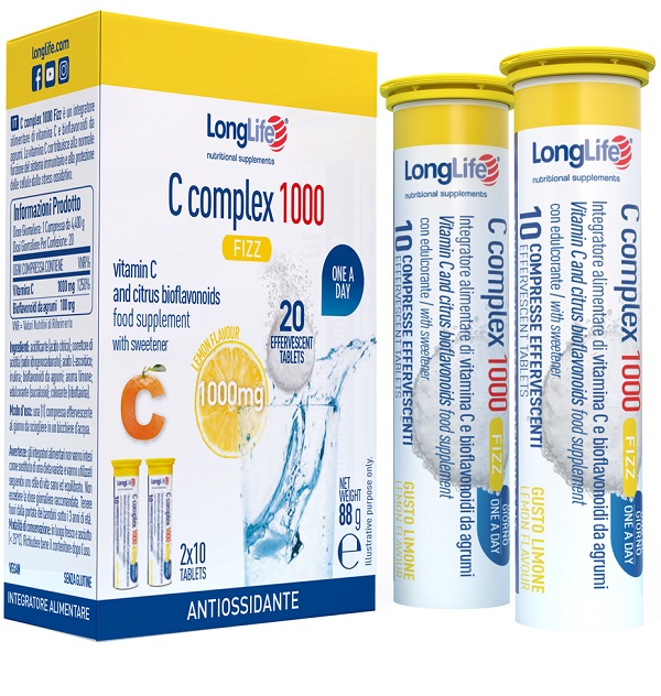 LONGLIFE C COMPLEX 1000 FIZZ 20 COMPRESSE EFFERVESCENTI - Farmaunclick.it
