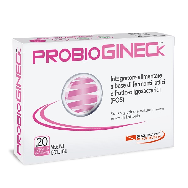 PROBIOGINECK 20 CAPSULE VEGETALI DEGLUTIBILI DA 325 MG SENZA GLUTINE NATURALMENTE PRIVO DI LATTOSIO - Farmaunclick.it