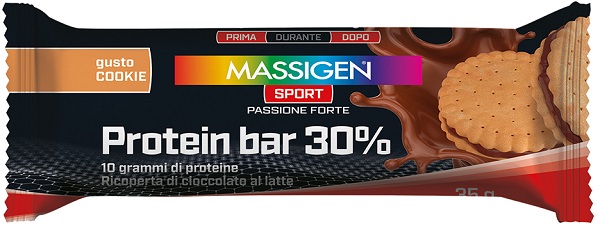 MASSIGEN SPORT PROTEIN BARRETTA 30% COOKIES 50 G - Farmaunclick.it