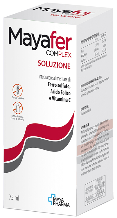 MAYAFER COMPLEX SOLUZIONE 75 ML SENZA GLUTINE NATURALMENTE PRIVO DI LATTOSIO - Farmaunclick.it