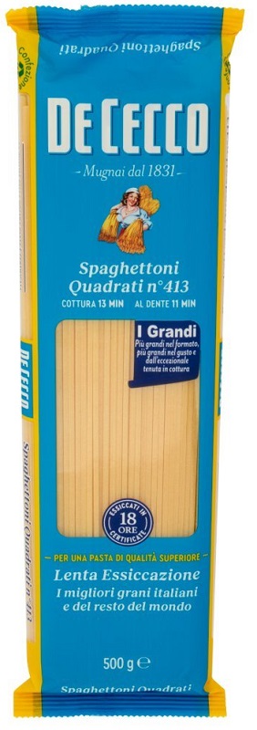 DE CECCO SPAGHETTI QUADRATI N413 NUOVA RICETTA 400 G - Farmaunclick.it