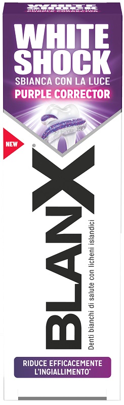 BLANX WHITE SHOCK PURPLE CORRECTOR DENTIFRICIO 75 ML - Farmaunclick.it