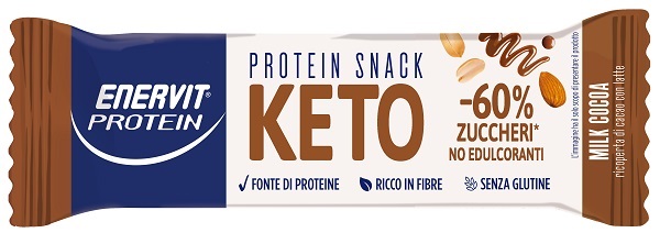 ENERVIT PROTEIN SNACK KETO MILK COCOA 35 G - Farmaunclick.it