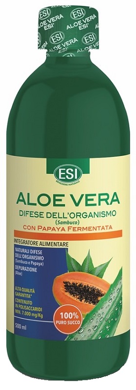 ESI ALOE VERA DIFESE DELL'ORGANISMO SAMBUCO CON PAPAYA FERMENTATA SUCCO 500 ML - Farmaunclick.it