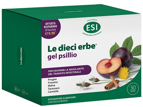 ESI LE DIECI ERBE GEL PSILLIO 30 BUSTINE - Farmaunclick.it