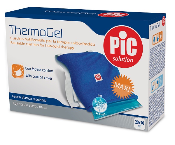 CUSCINO THERMOGEL RIUTILIZZABILE PER TERAPIA CALDO FREDDO CM 20X30 CON FODERA FASCIA ELASTICA ITC - Farmaunclick.it