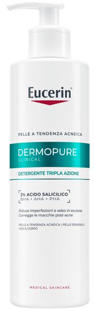 EUCERIN DERMOPURE CLINICAL DETERGENTE TRIPLA AZIONE 400 ML - Farmaunclick.it