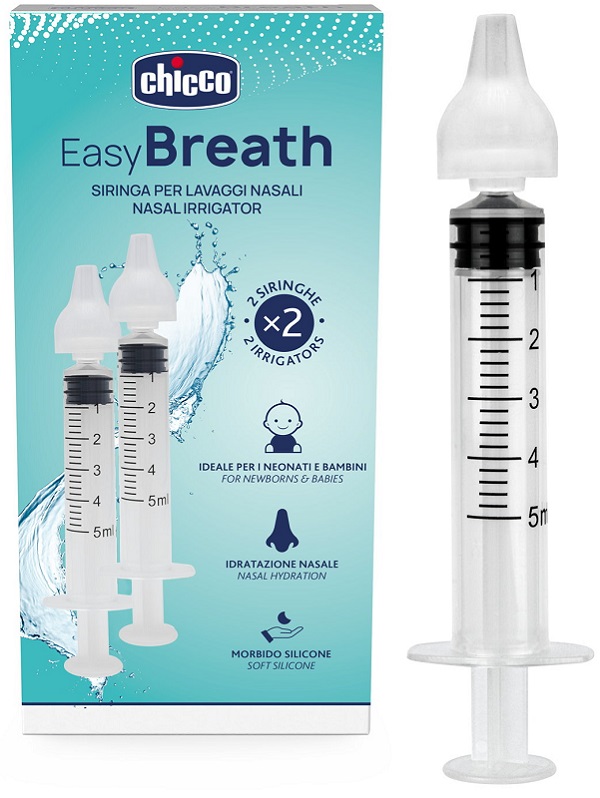 SIRINGA NASALE LAVAGGI EASY BREATH CHICCO 2 PEZZI - Farmaunclick.it