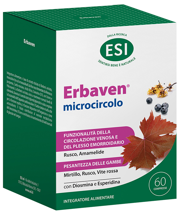 ESI ERBAVEN MICROCIRCOLO 60 COMPRESSE SENZA GLUTINE - Farmaunclick.it