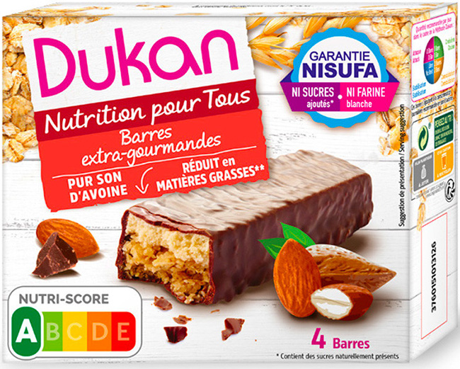 DUKAN BARRETTE CRUSCA AVENA GOURMAND 4 PEZZI X 30 G - Farmaunclick.it